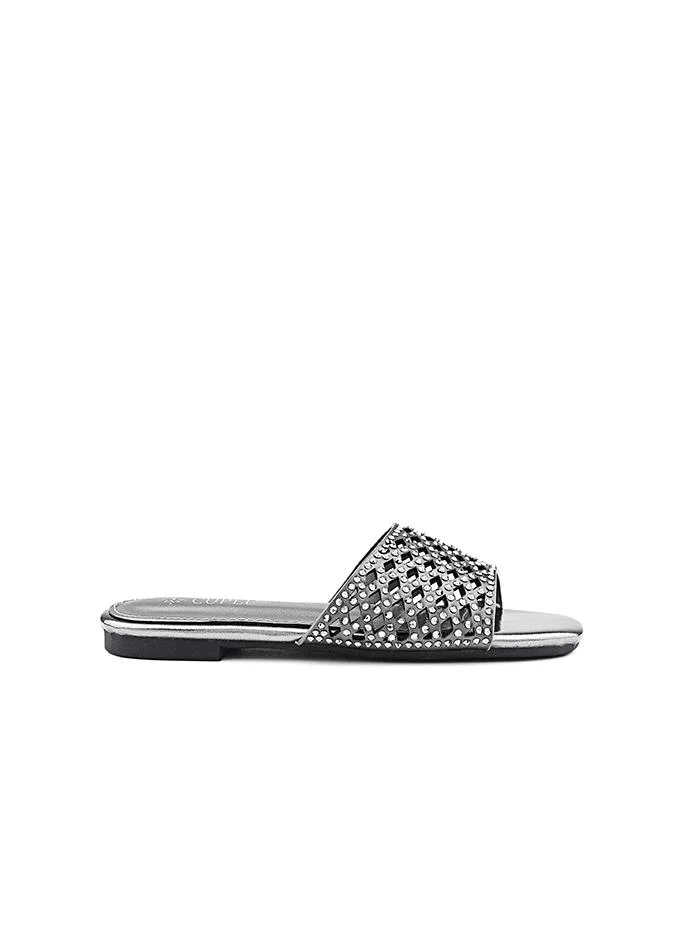 Cuple Girls Embellished Flat Slides